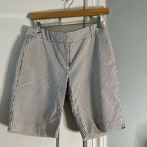J.Crew nautical navy and white pinstripe shorts